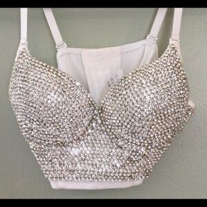 Rhinestone Bra Top